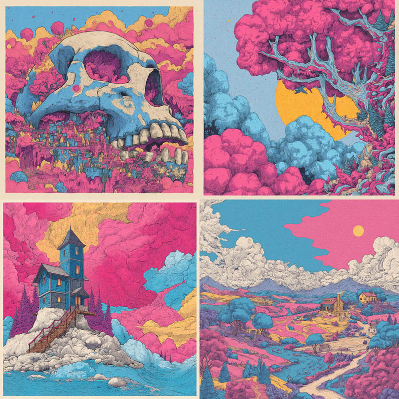 Psychedelic Skullscape