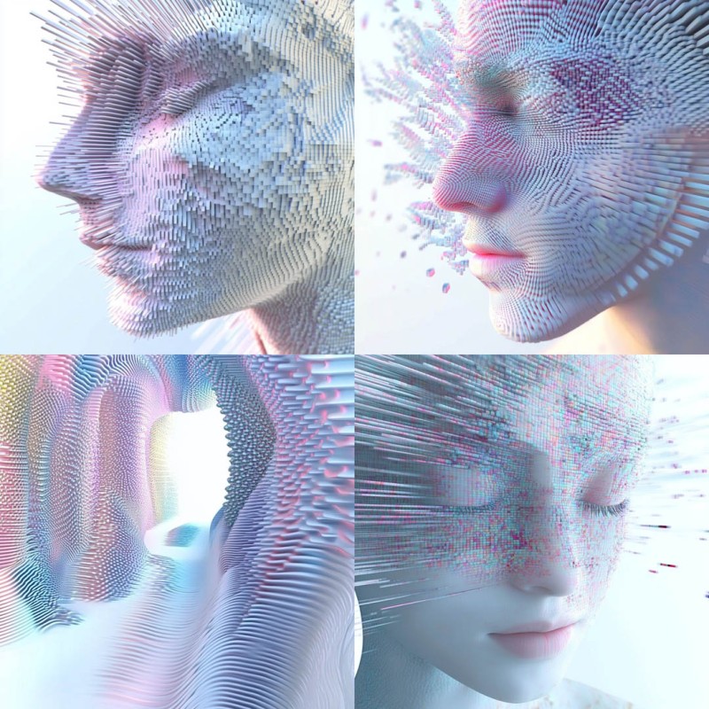 Pastel 3d Glitch