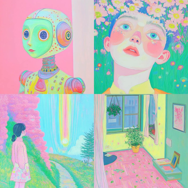 Light Colorful Pastel Art