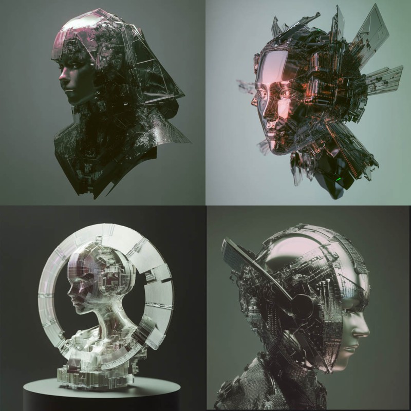 Glass Microprocessor Sculpture