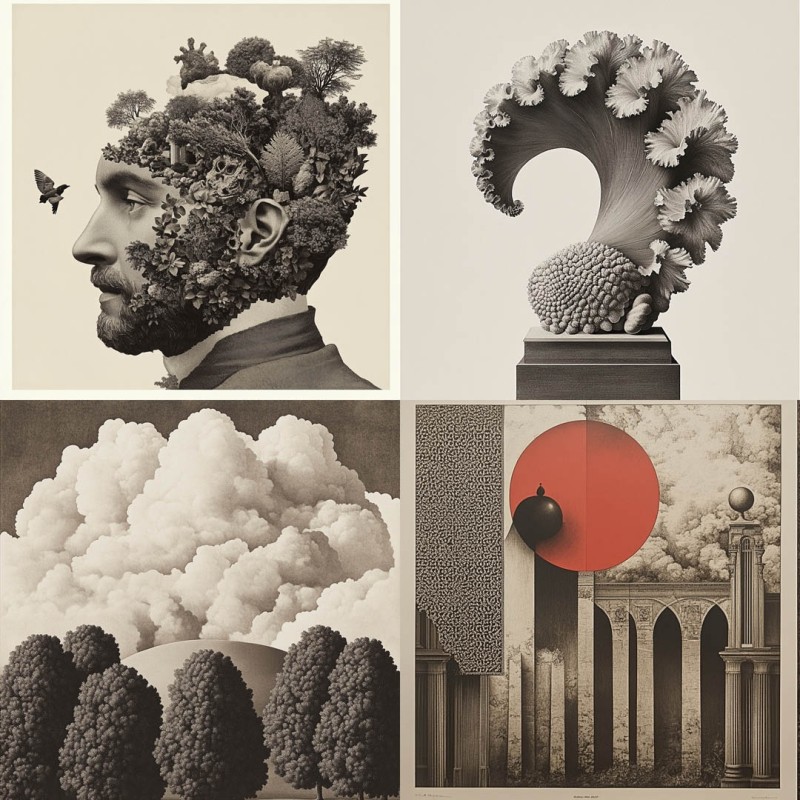 Monochrome Surreal Etching