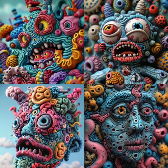Colorful Grotesque Sculpture